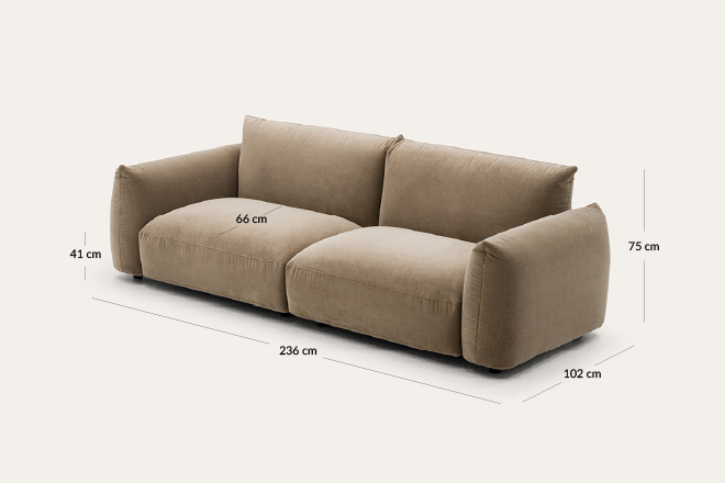 Sofa modułowa PILLOVE 236 × 102 cm