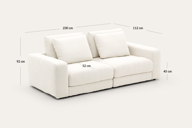 Sofa modułowa BALMY 230 × 112 cm